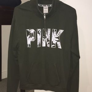 Half-Zip Palm Leaf Sweater